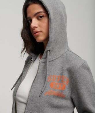 Sweat à capuche court zippé Athletic Essentials