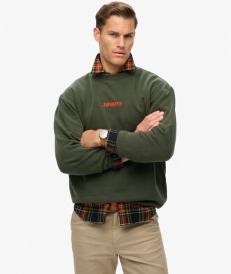 Sweats ample à col rond avec micro-logo