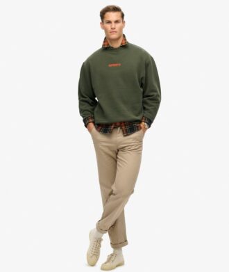Sweats ample à col rond avec micro-logo