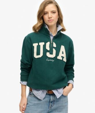 Sweats à demi-zip avec appliqué Athletic Essentials