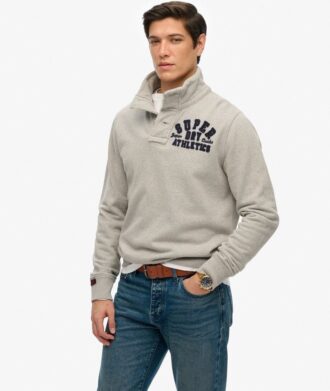 Sweats vintage athlétiques à demi-boutons
