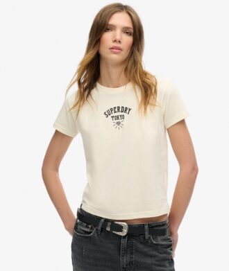 T-shirt ajusté avec strass « Tattoo »