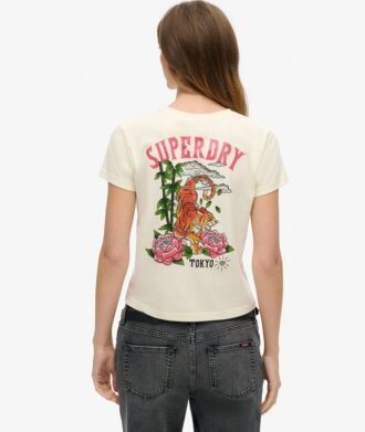 T-shirt ajusté avec strass « Tattoo »