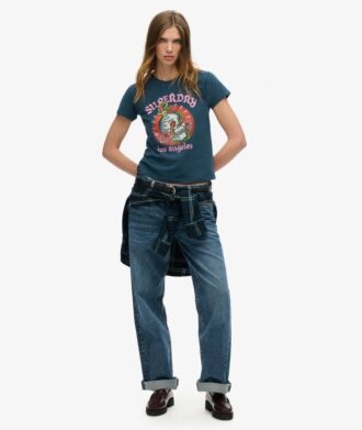T-shirt ajusté avec strass « Tattoo » T-shirt ajusté avec strass « Tattoo »