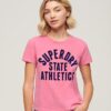 T-shirt ajusté flocé Varsity T-shirt ajusté flocé Varsity