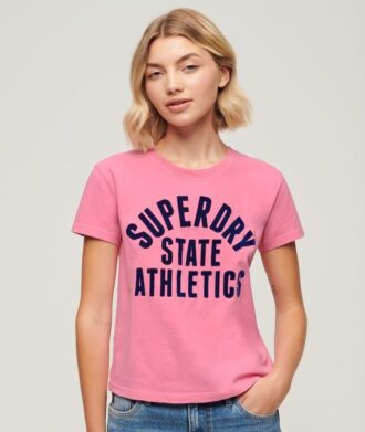 T-shirt ajusté flocé Varsity