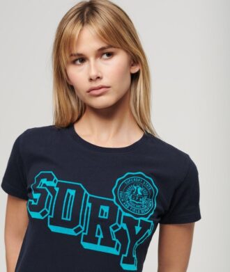 T-shirt ajusté flocé Varsity