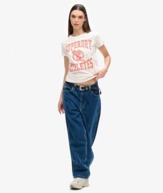 T-shirt ajusté flocé Varsity