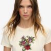 T-shirt ajusté Small Tattoo Rhinestone T-shirt ajusté Small Tattoo Rhinestone