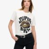 T-shirt ample avec affiche punk lo-fi