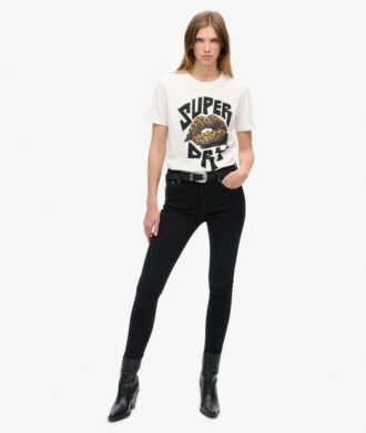 T-shirt ample avec affiche punk lo-fi
