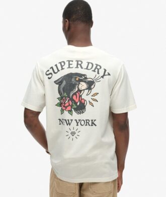 T-shirt ample avec motif tatouage dans le dos