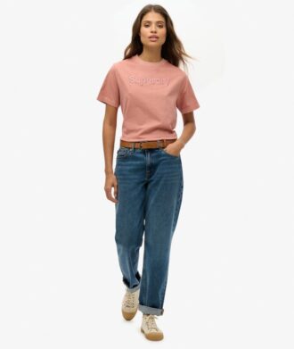 T-shirt ample et carré avec logo Core brodé