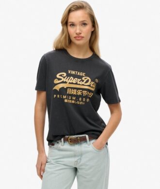 T-shirt ample à logo Vintage métallisé T-shirt ample à logo Vintage métallisé