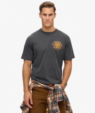 T-shirt ample à motif Biker Rock