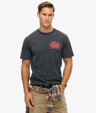 T-shirt ample à motif Biker Rock