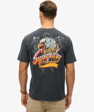 T-shirt ample à motif Biker Rock