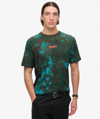 T-shirt ample à motif camouflage utilitaire