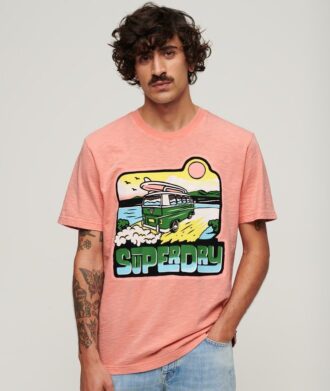 T-shirt ample à motif graphique Neon Travel