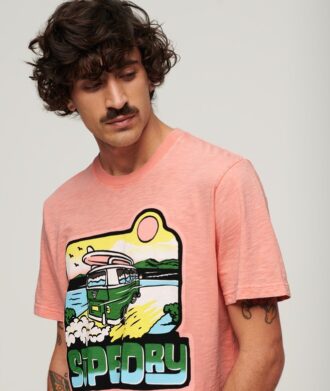 T-shirt ample à motif graphique Neon Travel