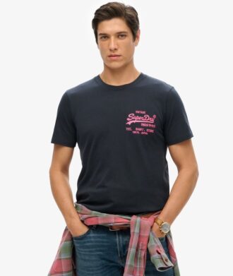 T-shirt avec logo Vintage fluo