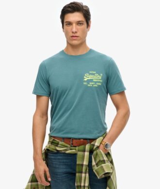 T-shirt avec logo Vintage fluo