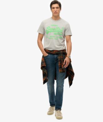 T-shirt avec logo Vintage fluo