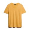 T-shirt à col en V et manches courtes en maille flammée T-shirt à col en V et manches courtes en maille flammée