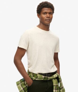 T-shirt à col rond et Shorts en coton flammé