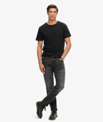 T-shirt à col rond et Shorts en coton flammé