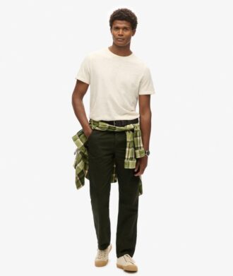 T-shirt à col rond et Shorts en coton flammé