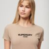T-shirt court ajusté avec logo Sport Luxe