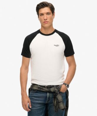 T-shirt de baseball en Organic Cotton avec logo Essential