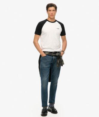T-shirt de baseball en Organic Cotton avec logo Essential