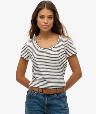 T-shirt à encolure dégagée