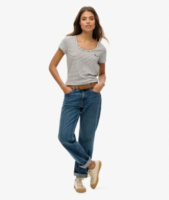 T-shirt à encolure dégagée