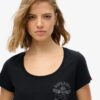 T-shirt à encolure dégagée Lo-Fi Biker T-shirt à encolure dégagée Lo-Fi Biker