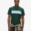 T-shirt à logo et rayures rétro