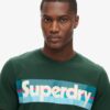 T-shirt à logo et rayures rétro