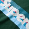 T-shirt à logo et rayures rétro