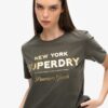 T-shirt à logo métallisé de luxe