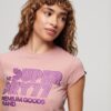 T-shirt à logo pailleté rétro T-shirt à logo pailleté rétro