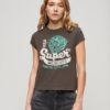 T-shirt à manches courtes et imprimé décoratif