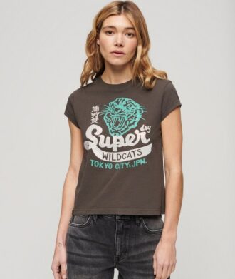 T-shirt à manches courtes et imprimé décoratif
