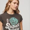 T-shirt à manches courtes et imprimé décoratif