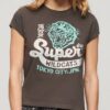 T-shirt à manches courtes et imprimé décoratif