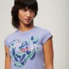 T-shirt à manches courtes et imprimé floral