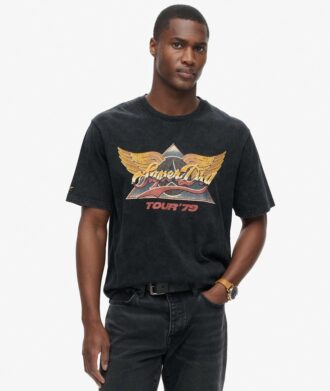 T-shirt à motif rock des années 70