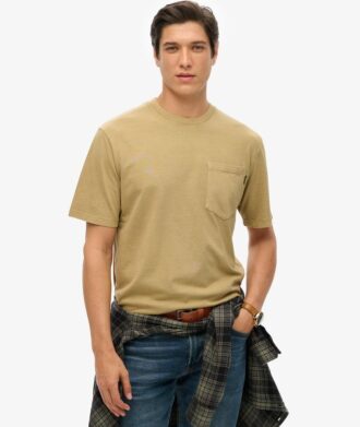 T-shirt à poche avec coutures contrastées
