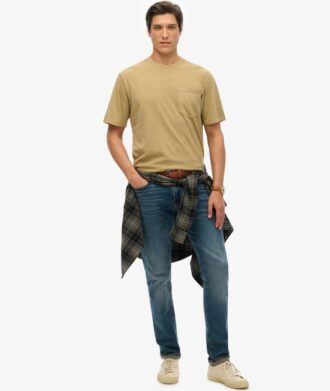 T-shirt à poche avec coutures contrastées